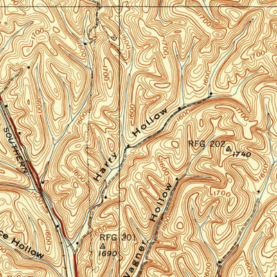 United States Geological Survey Bluff City, TN (1940, 24000-Scale) digital map