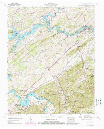 United States Geological Survey Bluff City, TN (1959, 24000-Scale) digital map