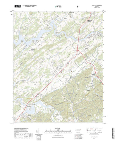 United States Geological Survey Bluff City, TN (2022, 24000-Scale) digital map