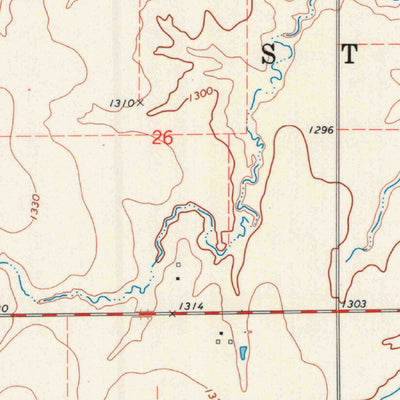United States Geological Survey Bluff City West, KS (1971, 24000-Scale) digital map