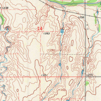 United States Geological Survey Bluff City West, KS (1971, 24000-Scale) digital map