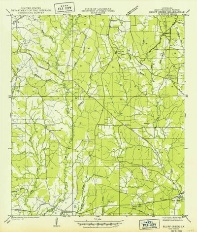 United States Geological Survey Bluff Creek, LA (1949, 31680-Scale) digital map