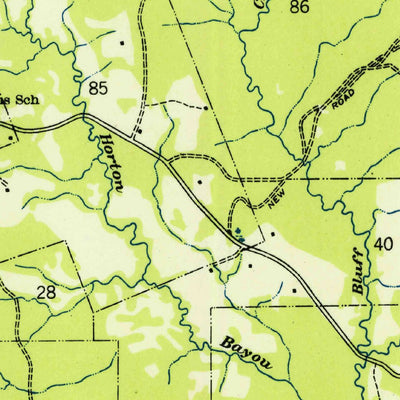 United States Geological Survey Bluff Creek, LA (1949, 31680-Scale) digital map