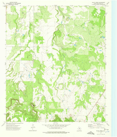United States Geological Survey Bluff Creek, TX (1973, 24000-Scale) digital map
