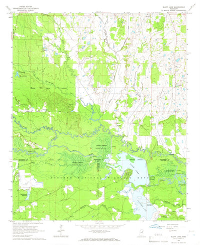 United States Geological Survey Bluff Lake, MS (1965, 24000-Scale) digital map