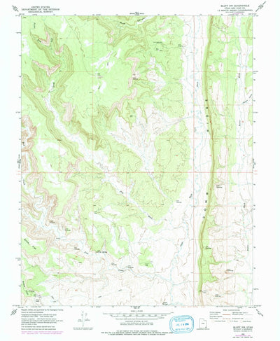 United States Geological Survey Bluff NW, UT (1962, 24000-Scale) digital map