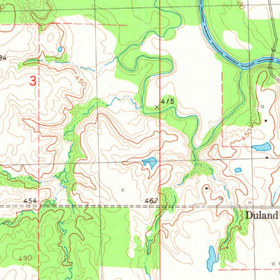 United States Geological Survey Bluff, OK-TX (1980, 24000-Scale) digital map