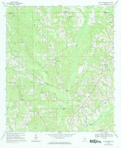United States Geological Survey Bluff Springs, AL (1968, 24000-Scale) digital map