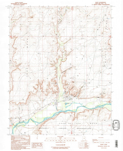 United States Geological Survey Bluff, UT (1989, 24000-Scale) digital map