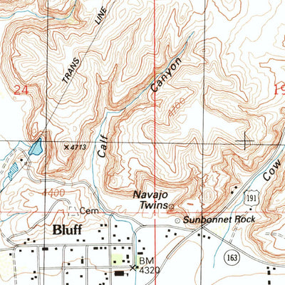 United States Geological Survey Bluff, UT (1997, 24000-Scale) digital map