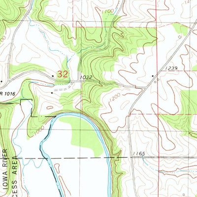 United States Geological Survey Bluffton, IA (1981, 24000-Scale) digital map