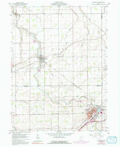 United States Geological Survey Bluffton, OH (1960, 24000-Scale) digital map
