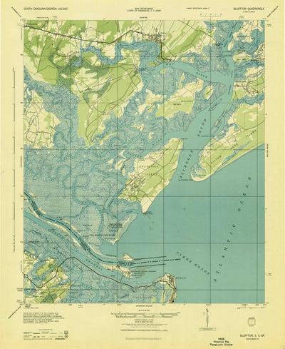 United States Geological Survey Bluffton, SC-GA (1945, 62500-Scale) digital map