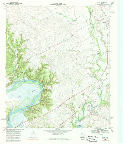 United States Geological Survey Blum, TX (1968, 24000-Scale) digital map