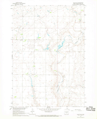 United States Geological Survey Blunt NE, SD (1967, 24000-Scale) digital map