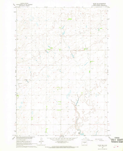 United States Geological Survey Blunt NW, SD (1967, 24000-Scale) digital map