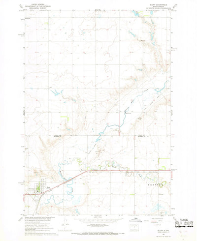 United States Geological Survey Blunt, SD (1967, 24000-Scale) digital map