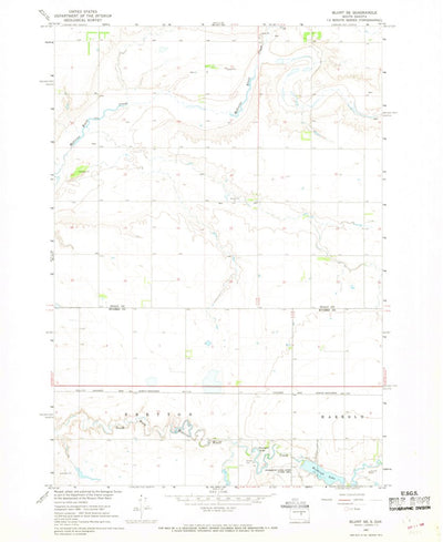 United States Geological Survey Blunt SE, SD (1967, 24000-Scale) digital map