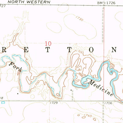 United States Geological Survey Blunt SE, SD (1967, 24000-Scale) digital map