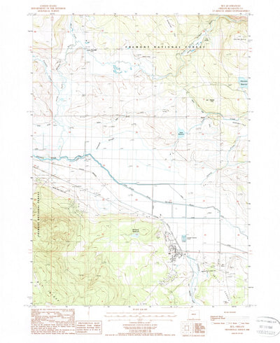 United States Geological Survey Bly, OR (1988, 24000-Scale) digital map