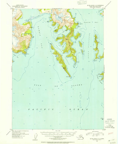 United States Geological Survey Blying Sound C-8, AK (1952, 63360-Scale) digital map