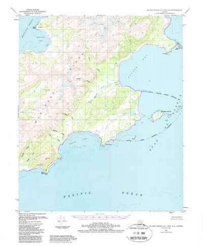 United States Geological Survey Blying Sound D-1 And D-2, AK (1951, 63360-Scale) digital map