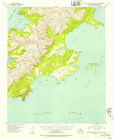United States Geological Survey Blying Sound D-1 And D-2, AK (1953, 63360-Scale) digital map