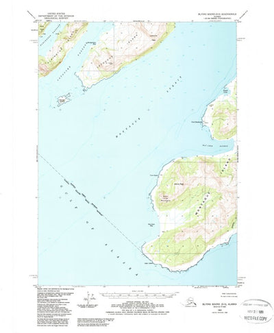 United States Geological Survey Blying Sound D-3, AK (1953, 63360-Scale) digital map