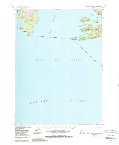 United States Geological Survey Blying Sound D-4, AK (1950, 63360-Scale) digital map