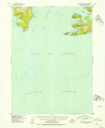 United States Geological Survey Blying Sound D-4, AK (1952, 63360-Scale) digital map
