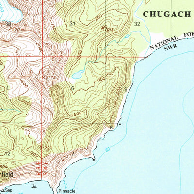 United States Geological Survey Blying Sound D-5, AK (1950, 63360-Scale) digital map