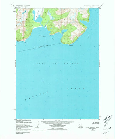 United States Geological Survey Blying Sound D-5, AK (1952, 63360-Scale) digital map