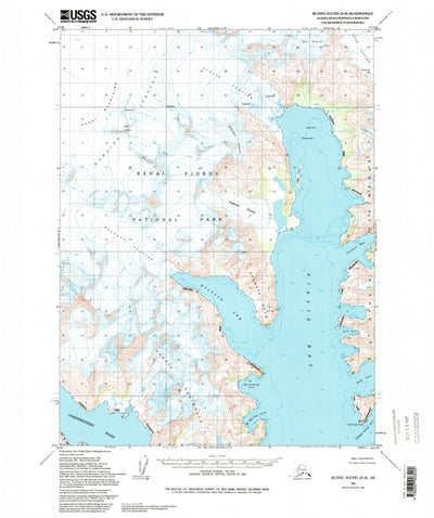 United States Geological Survey Blying Sound D-8, AK (1951, 63360-Scale) digital map