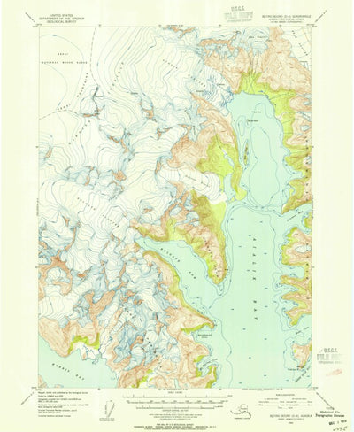 United States Geological Survey Blying Sound D-8, AK (1953, 63360-Scale) digital map