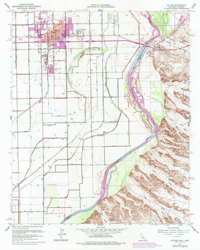 United States Geological Survey Blythe, CA-AZ (1951, 24000-Scale) digital map