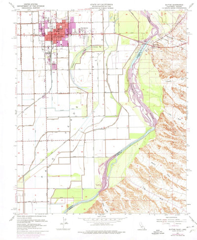 United States Geological Survey Blythe, CA-AZ (1970, 24000-Scale) digital map