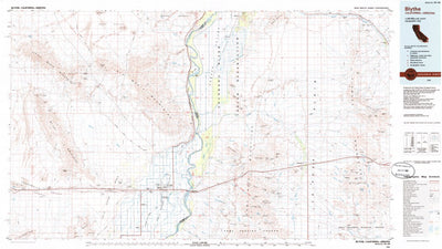 United States Geological Survey Blythe, CA-AZ (1986, 100000-Scale) digital map