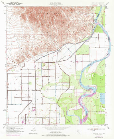 United States Geological Survey Blythe NE, CA-AZ (1951, 24000-Scale) digital map