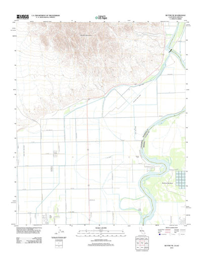 United States Geological Survey Blythe NE, CA-AZ (2012, 24000-Scale) digital map