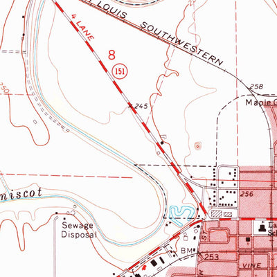 United States Geological Survey Blytheville, AR-MO (1972, 24000-Scale) digital map