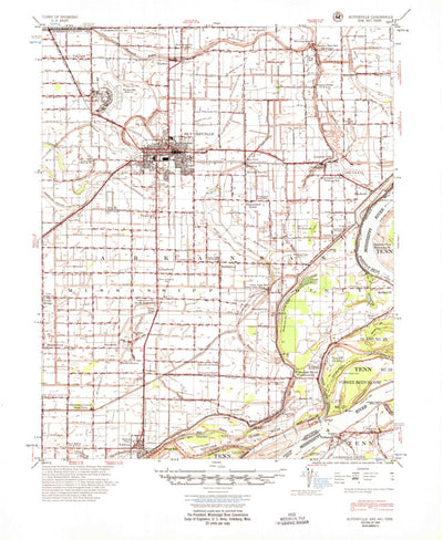 United States Geological Survey Blytheville, AR-TN-MO (1955, 62500-Scale) digital map