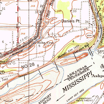 United States Geological Survey Blytheville, AR-TN-MO (1955, 62500-Scale) digital map