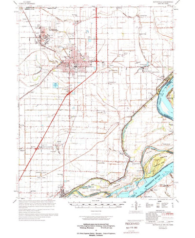 United States Geological Survey Blytheville, AR-TN-MO (1976, 62500-Scale) digital map