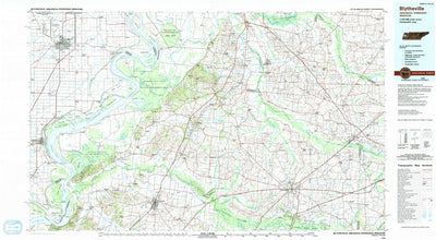United States Geological Survey Blytheville, AR-TN-MO (1986, 100000-Scale) digital map