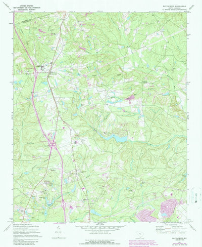 United States Geological Survey Blythewood, SC (1971, 24000-Scale) digital map