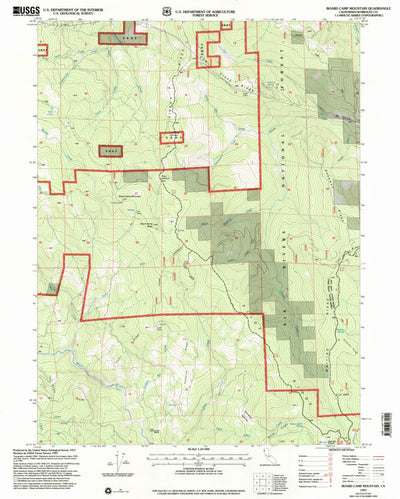 United States Geological Survey Board Camp Mountain, CA (1997, 24000-Scale) digital map