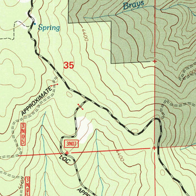 United States Geological Survey Board Camp Mountain, CA (1997, 24000-Scale) digital map