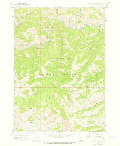 United States Geological Survey Boardman Creek, ID (1970, 24000-Scale) digital map
