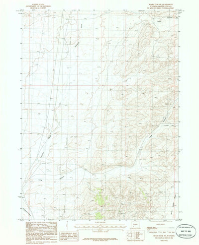 United States Geological Survey Boars Tusk SW, WY (1986, 24000-Scale) digital map