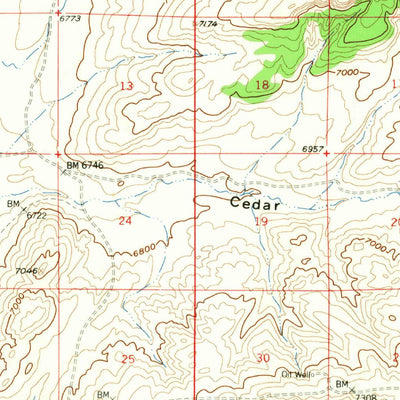 United States Geological Survey Boars Tusk, WY (1958, 62500-Scale) digital map